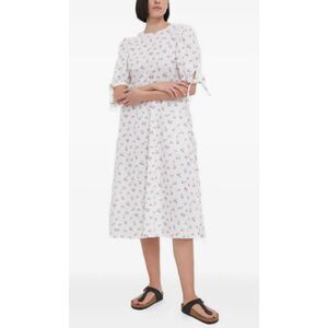 NWOT Barbour Short-Sleeve Floral Midi Garden Dress Women's Size 8US